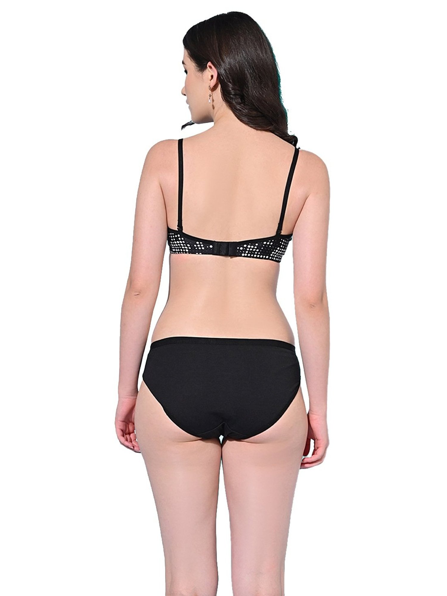 mod & shy Pink Self Pattern Lingerie Set