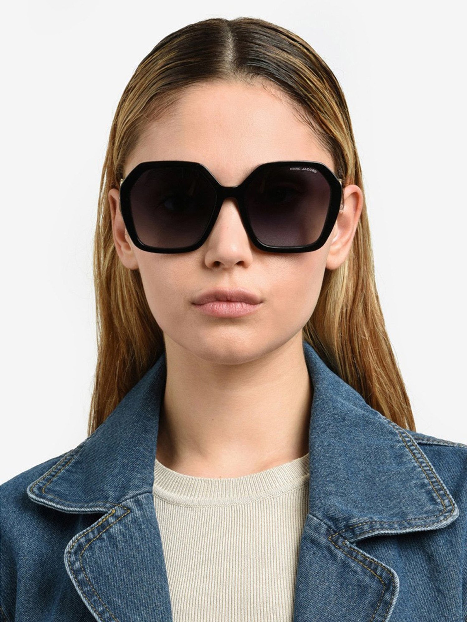 MARC JACOBS Dark Grey Rectangular Sunglasess For Women