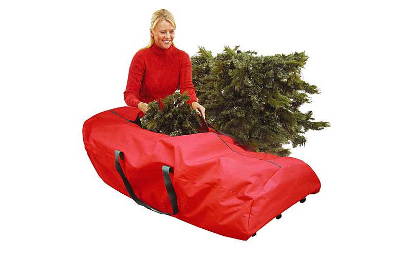 Northlight 56" Heavy Duty Large Red Rolling Artificial Christmas Tree Storage Bag - For 9' Trees
