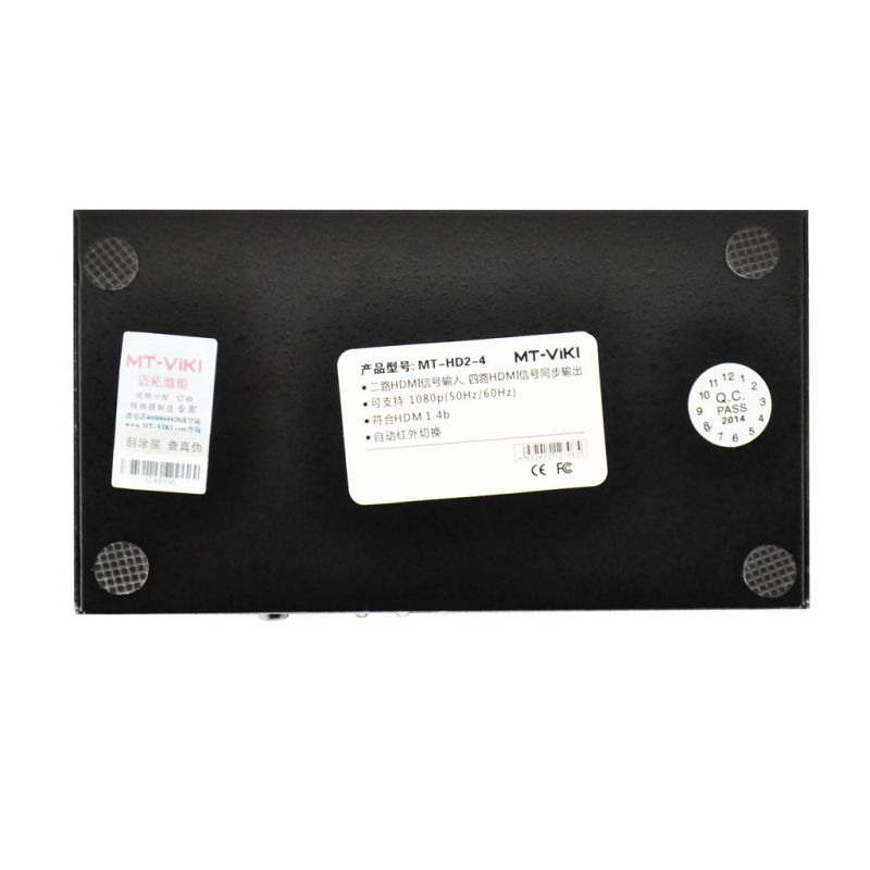 iKKEGOL 4 Port Output 4x 2 Input HDMI Splitter Switch Box 1080P Blue Ray HDTV DVD HUB Remote Control with Power Supply