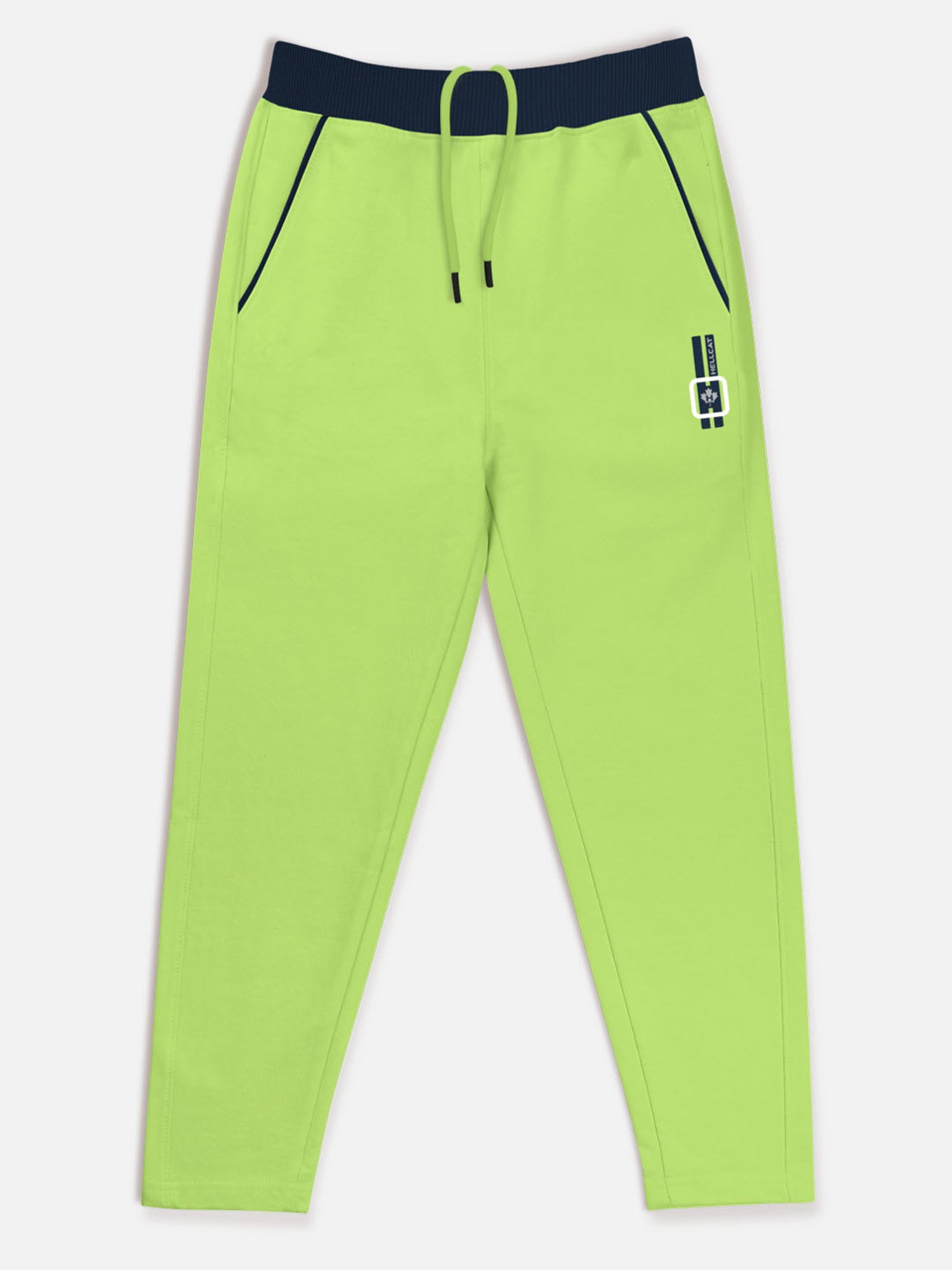 HELLCAT Green & Navy Solid Trackpants (Pack Of 2)