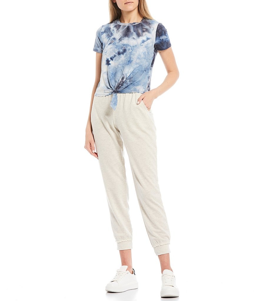 Honey & Sparkle Tie Dye Tie Front Tee