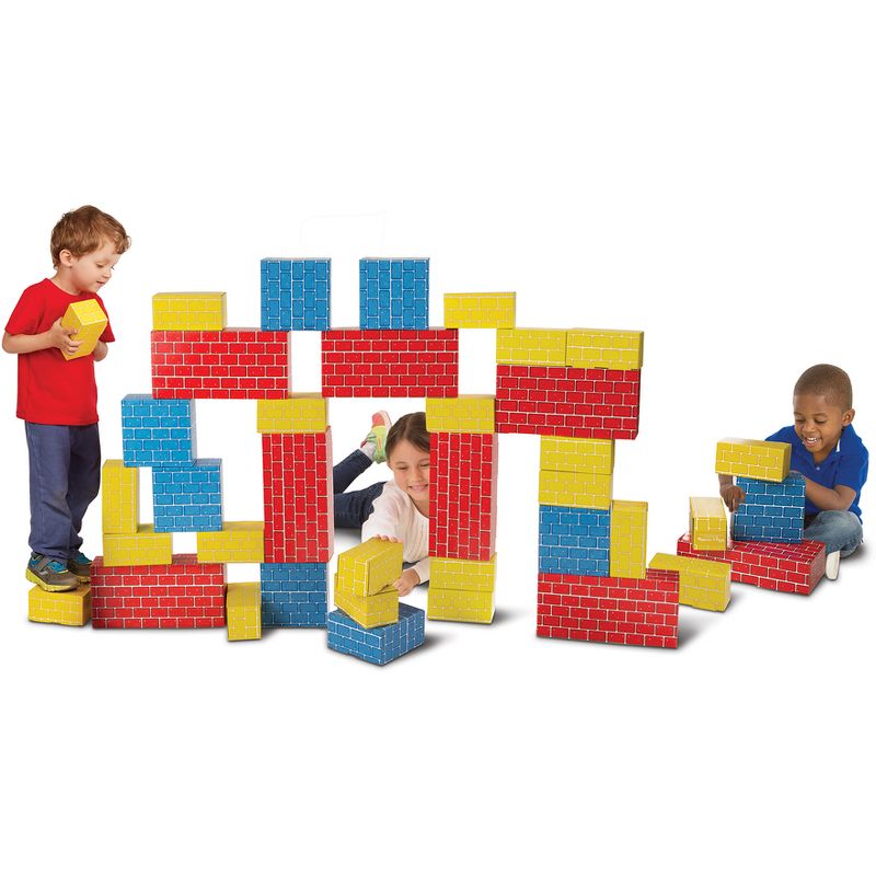 Melissa & Doug Lightweight Jumbo Cardboard Building Block Set - 40pc