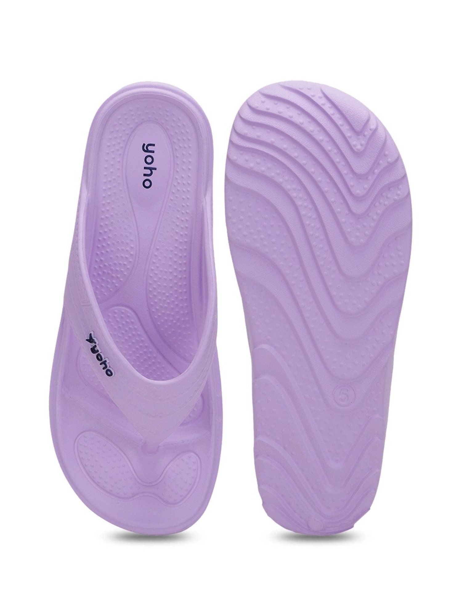 Yoho Women's Accupressure Drizzle Lavender Flip Flops