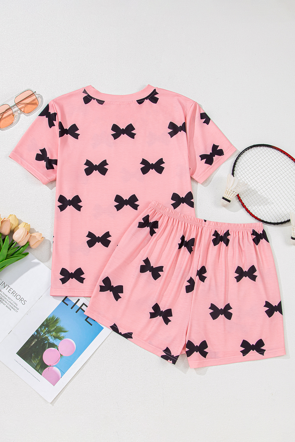 White Christmas Pullover and Drawstring Pants Pajama Set