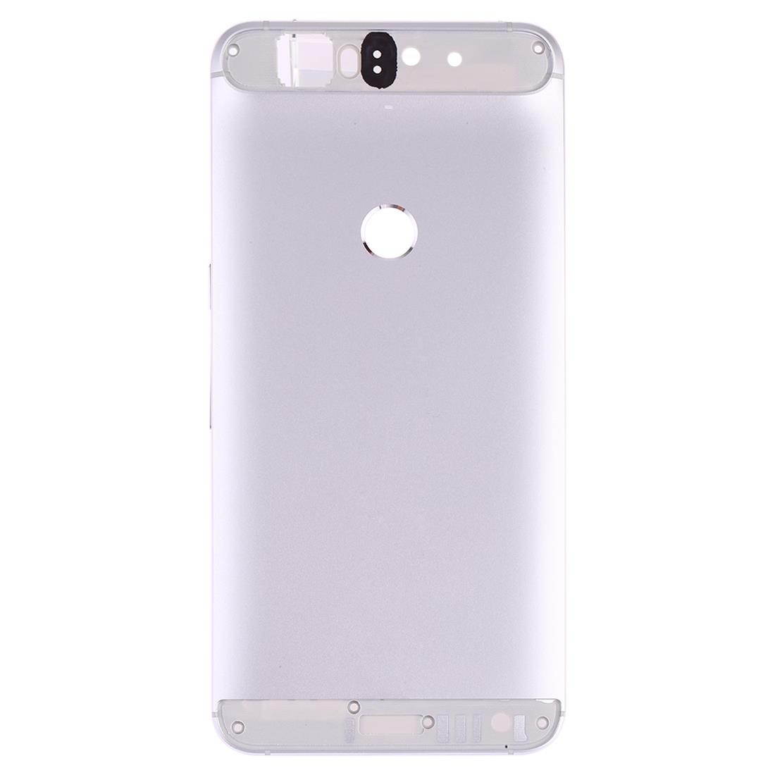 Battery Back Cover with Top + Lower Bottom Glass Lens Cover for Google Nexus 6P(Silver)