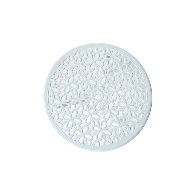 Segreto 3pc White Cast Aluminum Patio Bistro Set - Alfresco Home