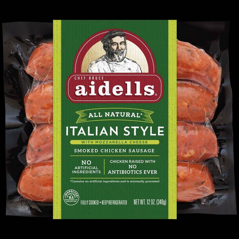 Aidells Italian Style with Mozzarella Cheese Smoked Chicken Sausage - 12oz/4pk