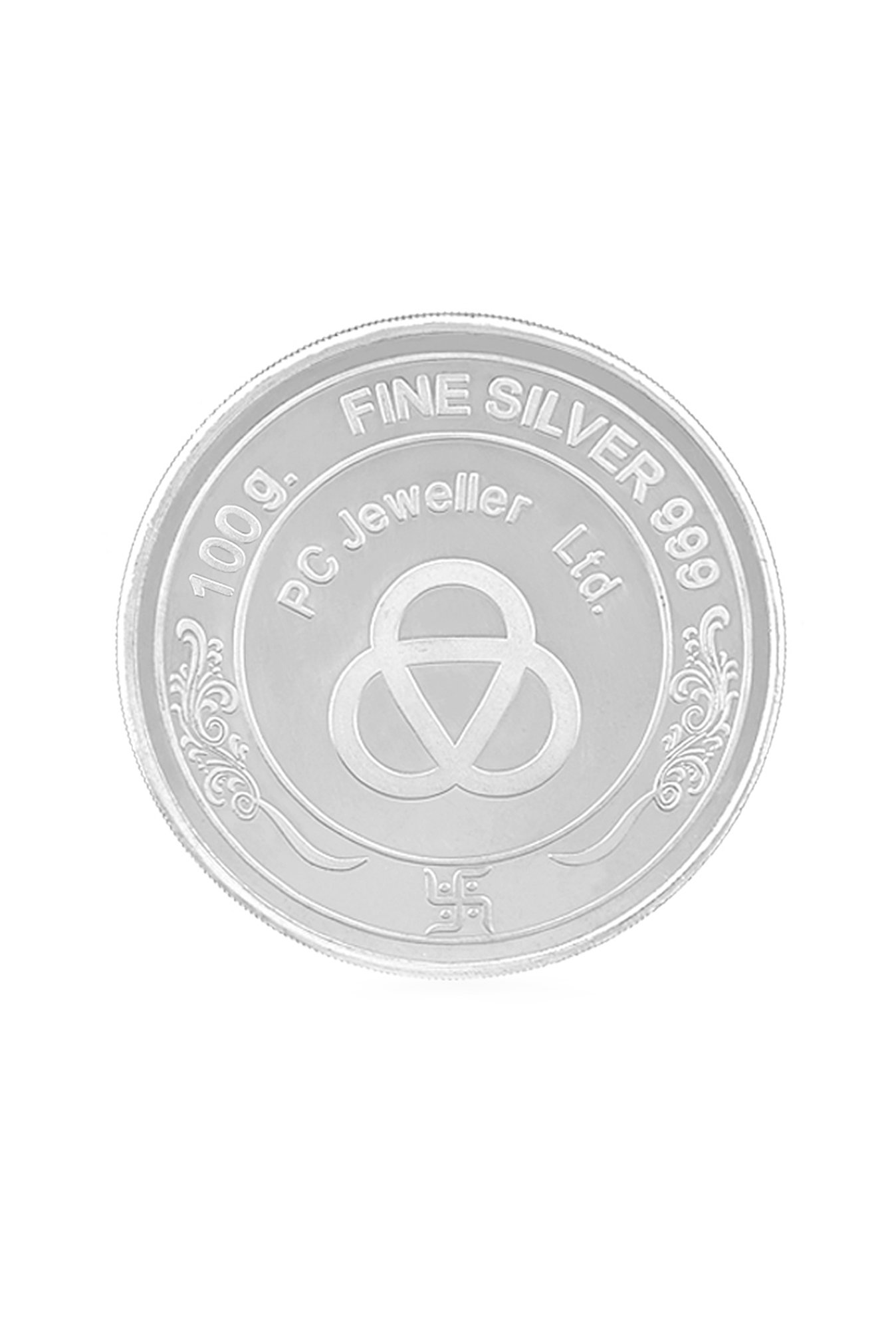 PC Jeweller Laxmi Ganesh 999 100gm Silver Coin