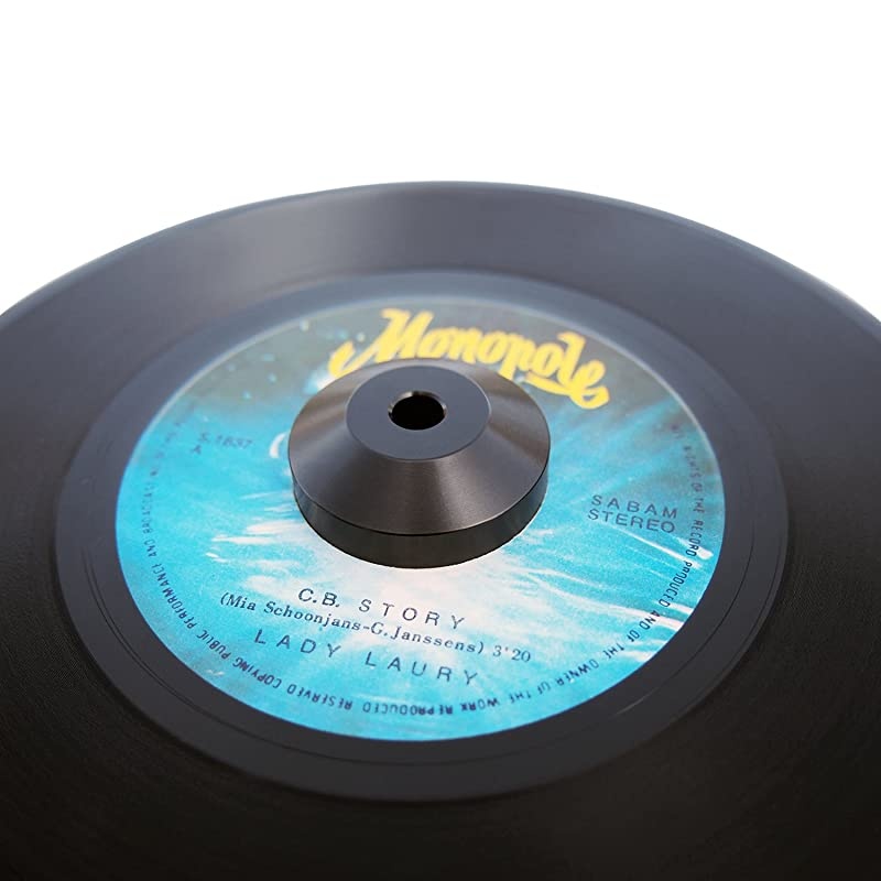 RPM Adapter - Aluminum - 7 inch Vinyl Record Dome Adapter (Black Anodized)