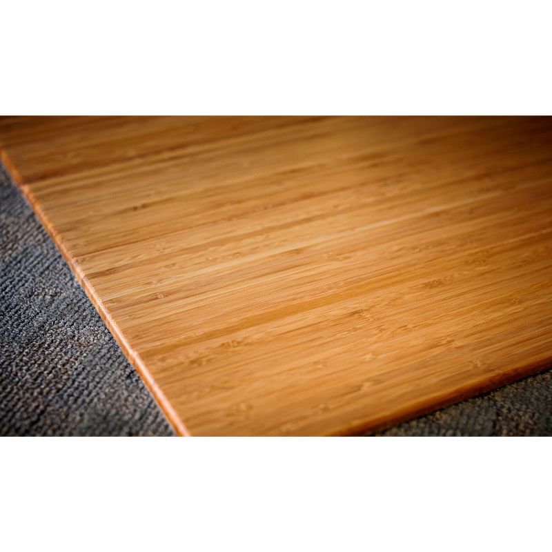 3'7"X4'3" Bamboo Deluxe Roll-Up Chairmat With Lip Neutral - Anji Mountain