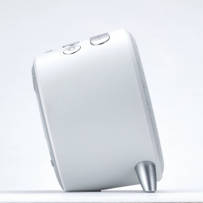 iHome Bluetooth Alarm Clock with Dual USB Charging and Nightlight - White/White