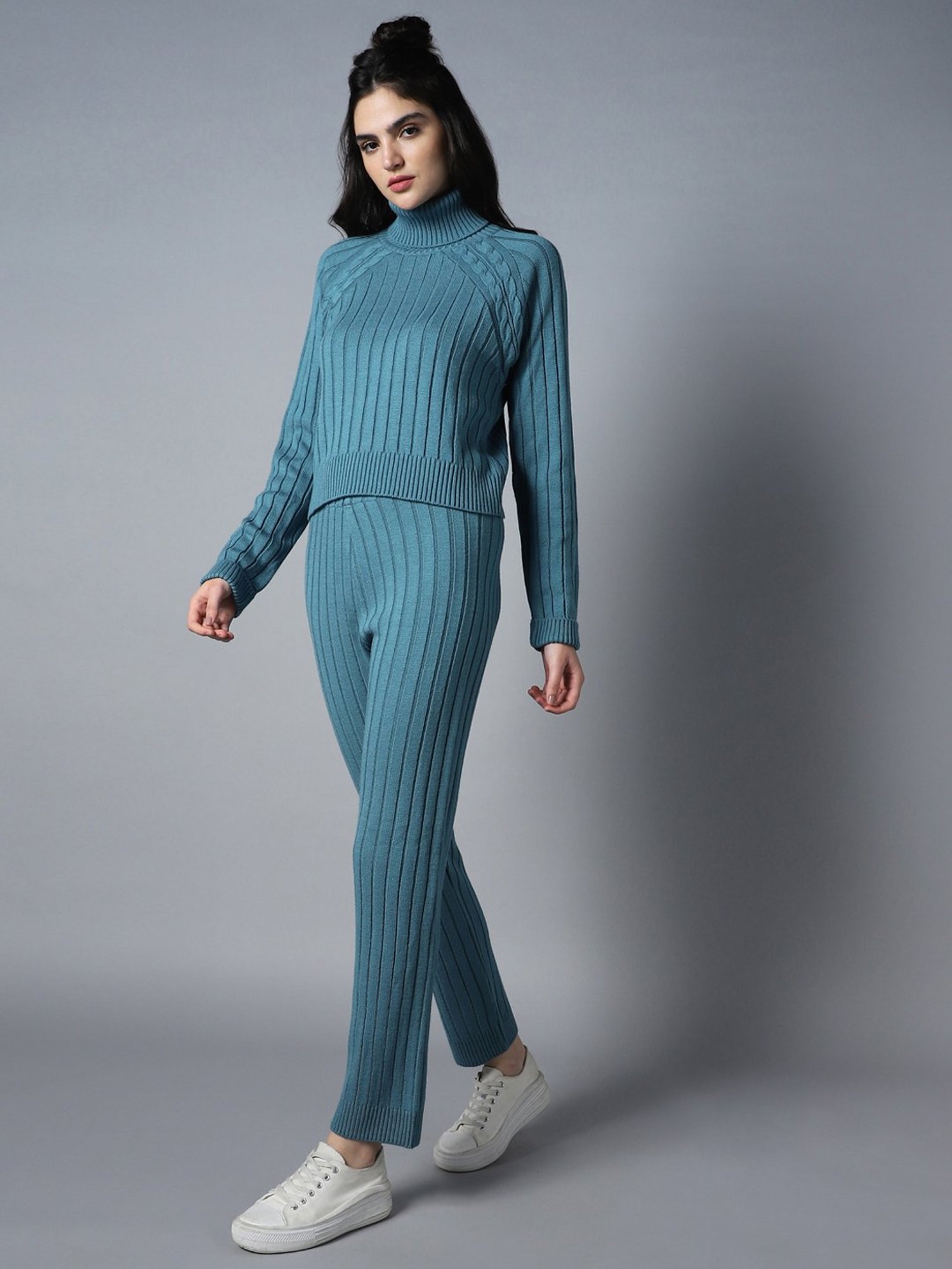 High Star Green Acrylic Maxi Co-ord Set