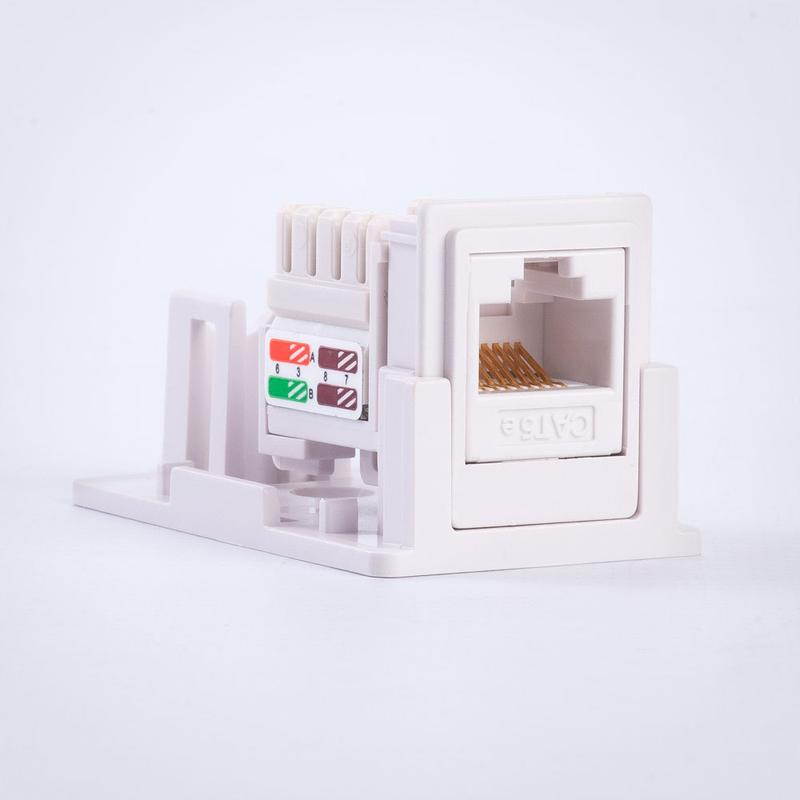 FireFold CAT5E-1-SM-WHT Surface Mount Box &ndash; Keystone Jack for Cat5e &ndash; UL Listed Rohs Compliant &ndash; 1 Port Compatibility