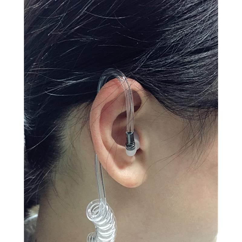 Replacement Mushroom Earbud Ear Tips for Motorola Kenwood Two Way Radio Coil Tube Audio KitsTransparent Acoustic Tube Earpieces Original Mushroom