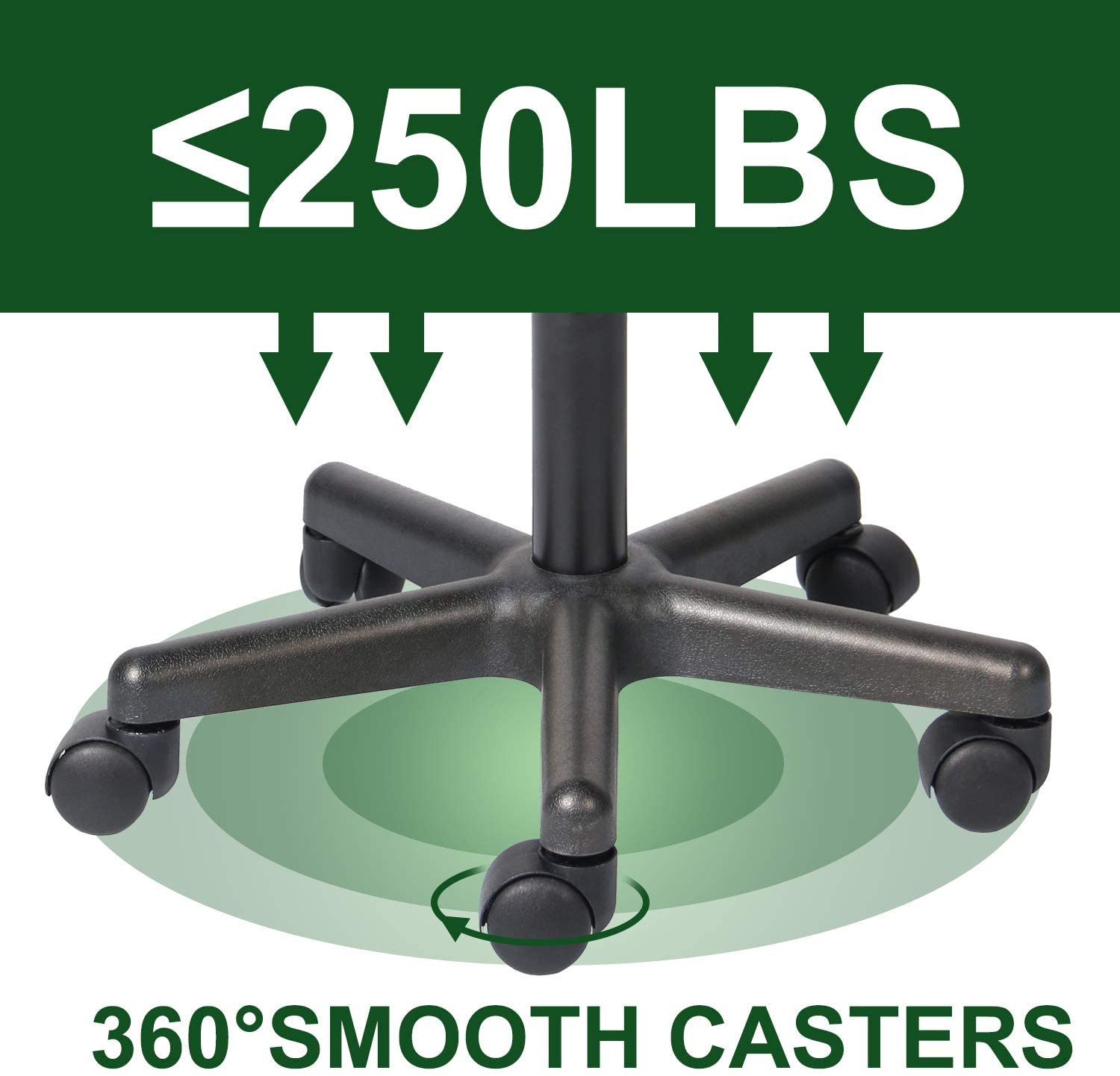 Office Mesh Chair without Armrests, Black Swiveling Task Chair, Computer Desk Chair for Home and Office Use, 19.29" (L) x 7.28" (W) x 18.70" (H), Black