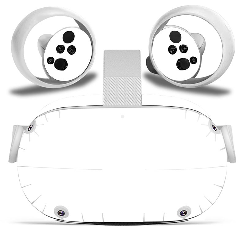 Amify Vinyl Skin Sticker for Oculus Quest 2 VR Headset Controller PVC Decals Cute Cartoon Wrap Cover for Oculus Quest 2 Accessories