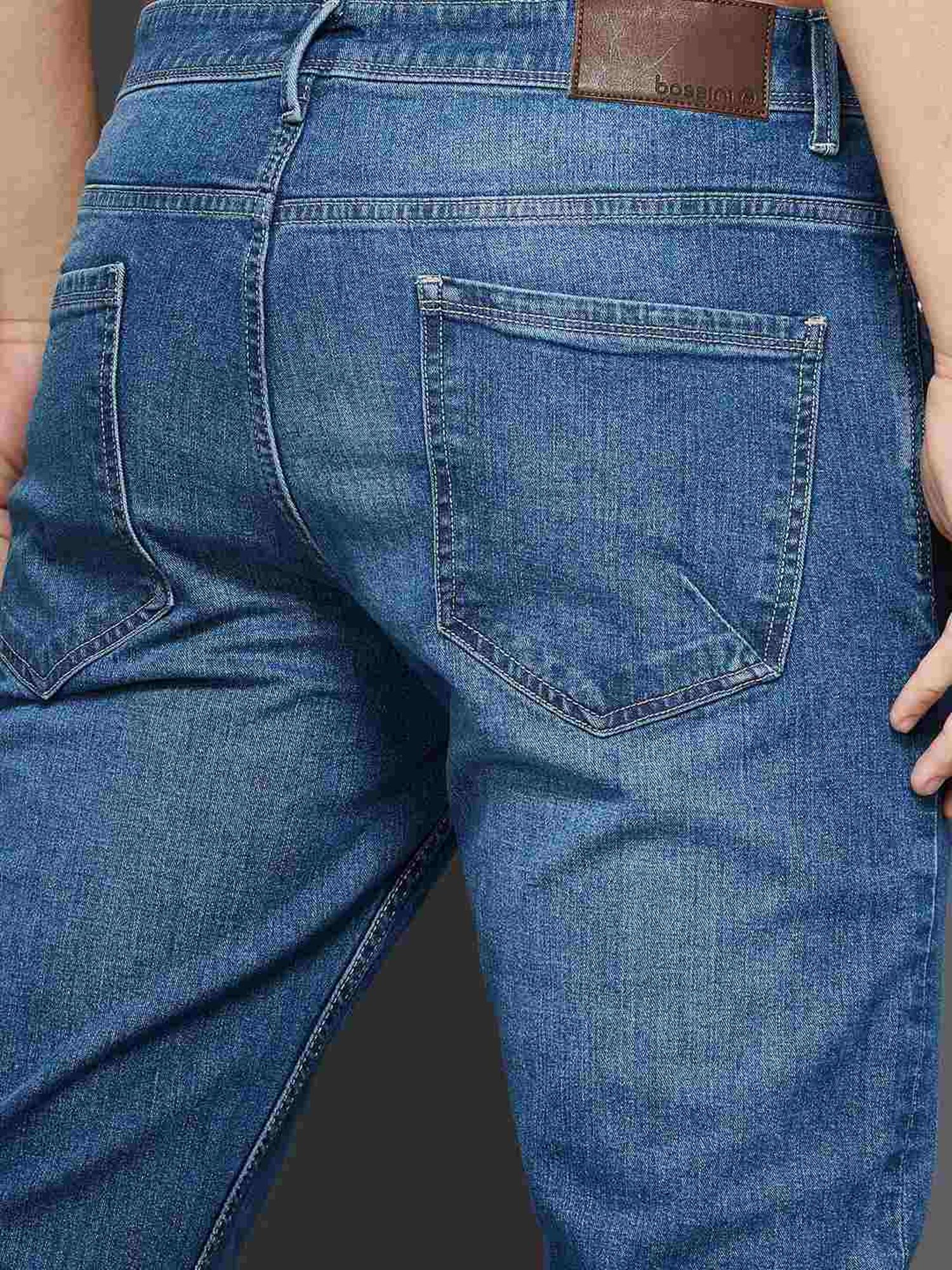 BOSSINI Light Blue Slim Tapered Fit Jeans