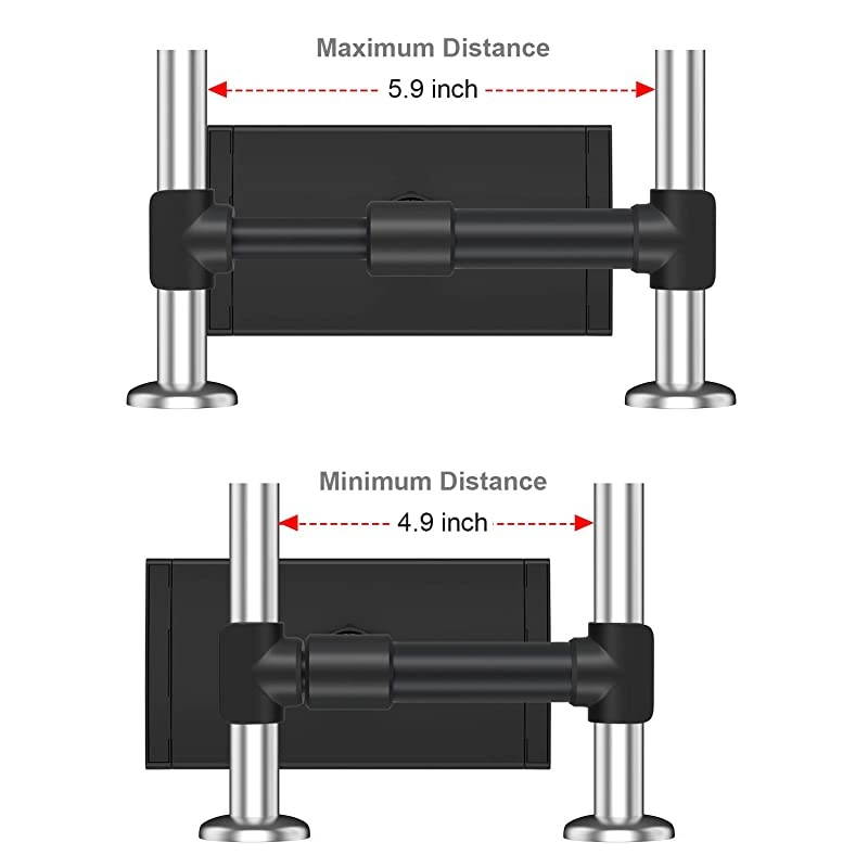 Car Headrest Tablet Mount Holder Compatible with SmartphonesTablets Switch 47105 Headrest Posts Width 41in59inBlack