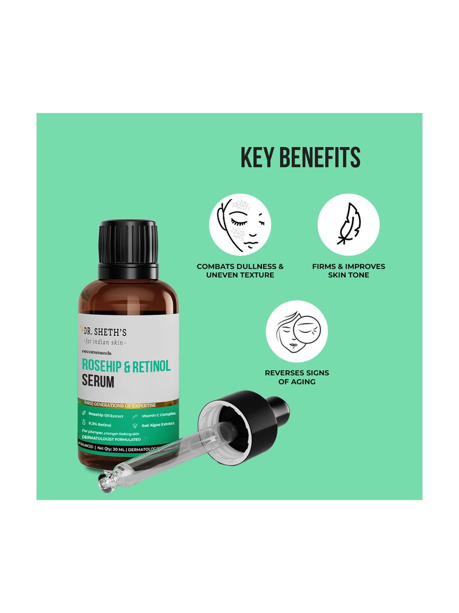 Dr. Sheth's Rosehip & Retinol Serum - 30 ml