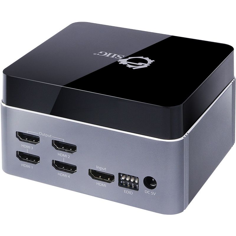 SIIG Premium 4-Port HDMI Splitter with EDID - 4Kx2K 60Hz - 3840 ?? 2160 - 340 MHzMaximum Video Bandwidth - 65.62 ft Maximum Operating Distance