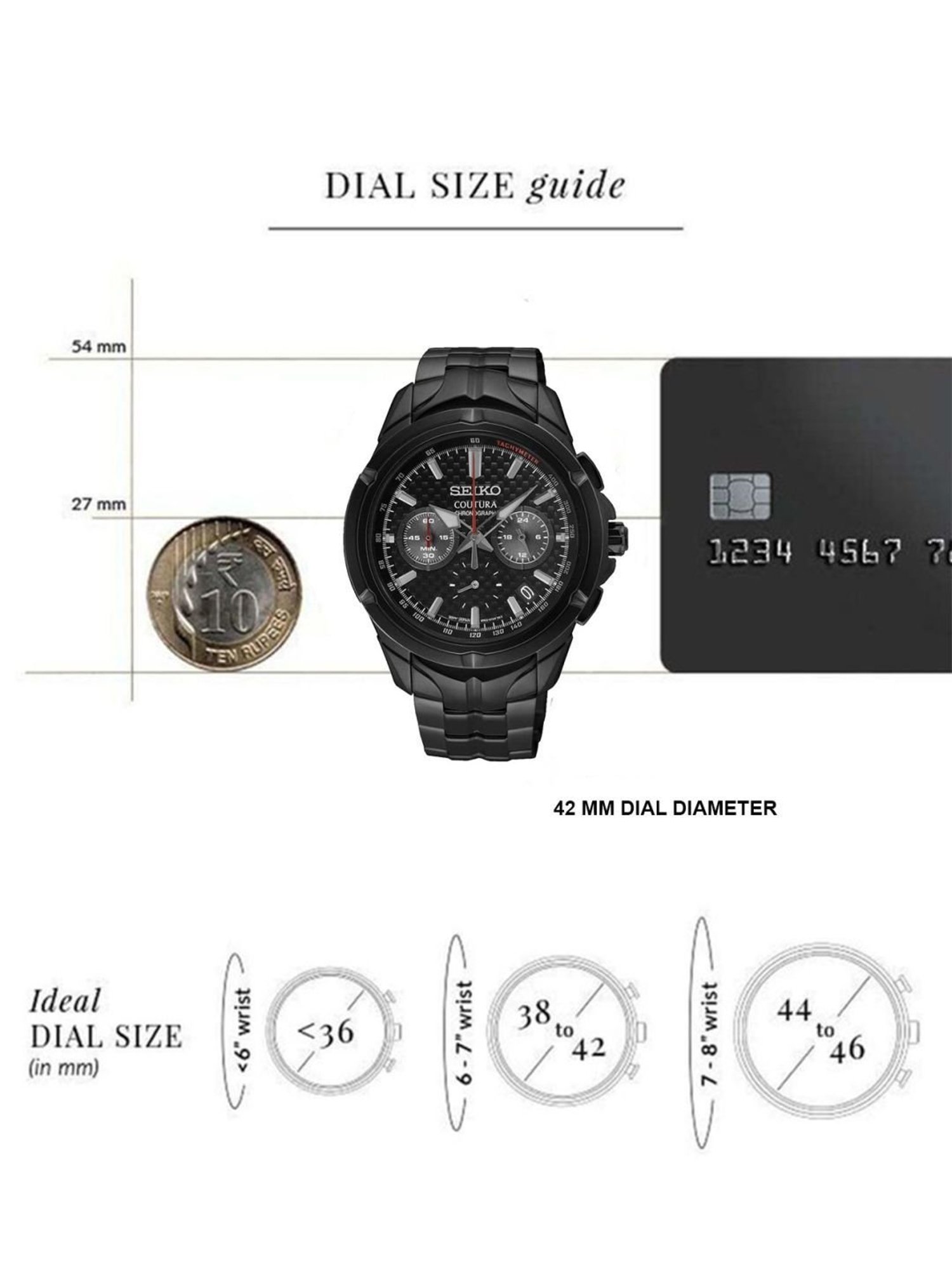 Seiko SSB443P1 Coutura Chronograph Watch for Men