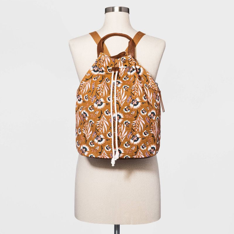 Floral Print Bucket Drawstring Closure Backpack - Universal Thread™