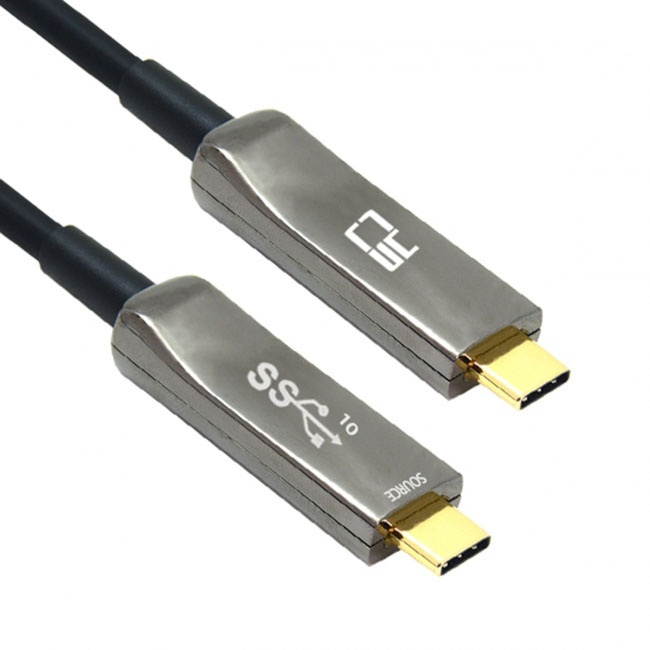 Cablecc  5.0M USB-C Type-C to Type-C Active Optical Cables AOC Cable Active Fiber Optic Fast Transfer Gen2 10Gbps