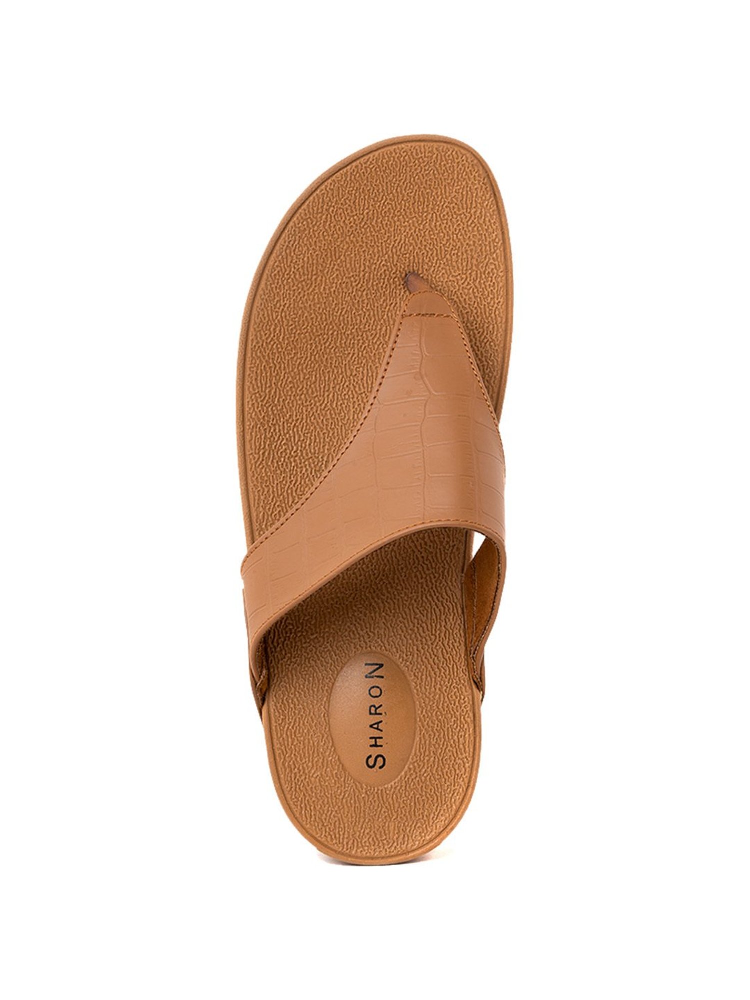 Khadim Women's Brown Thong Wedges