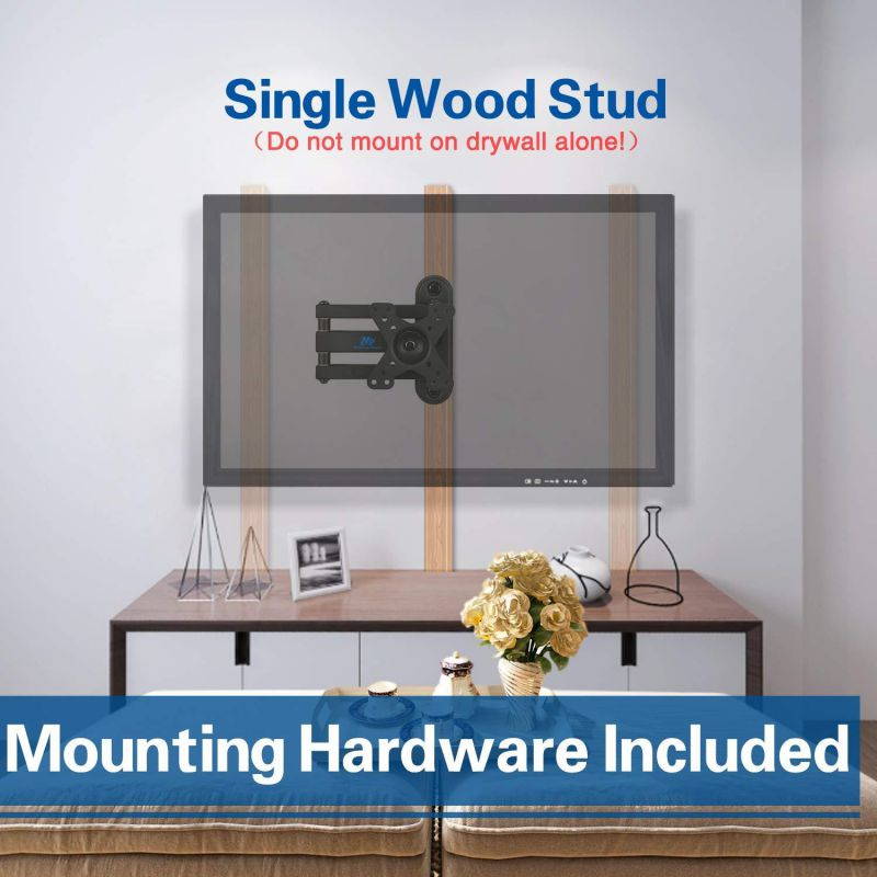 Mounting Dream MD2463 TV Monitor Wall Mount Bracket for Most 10-26 Inch LED, LCD Flat Screen TV and Monitors, with Full Motion Swivel Articulating Arm, up to VESA 100x100mm and 33 lbs