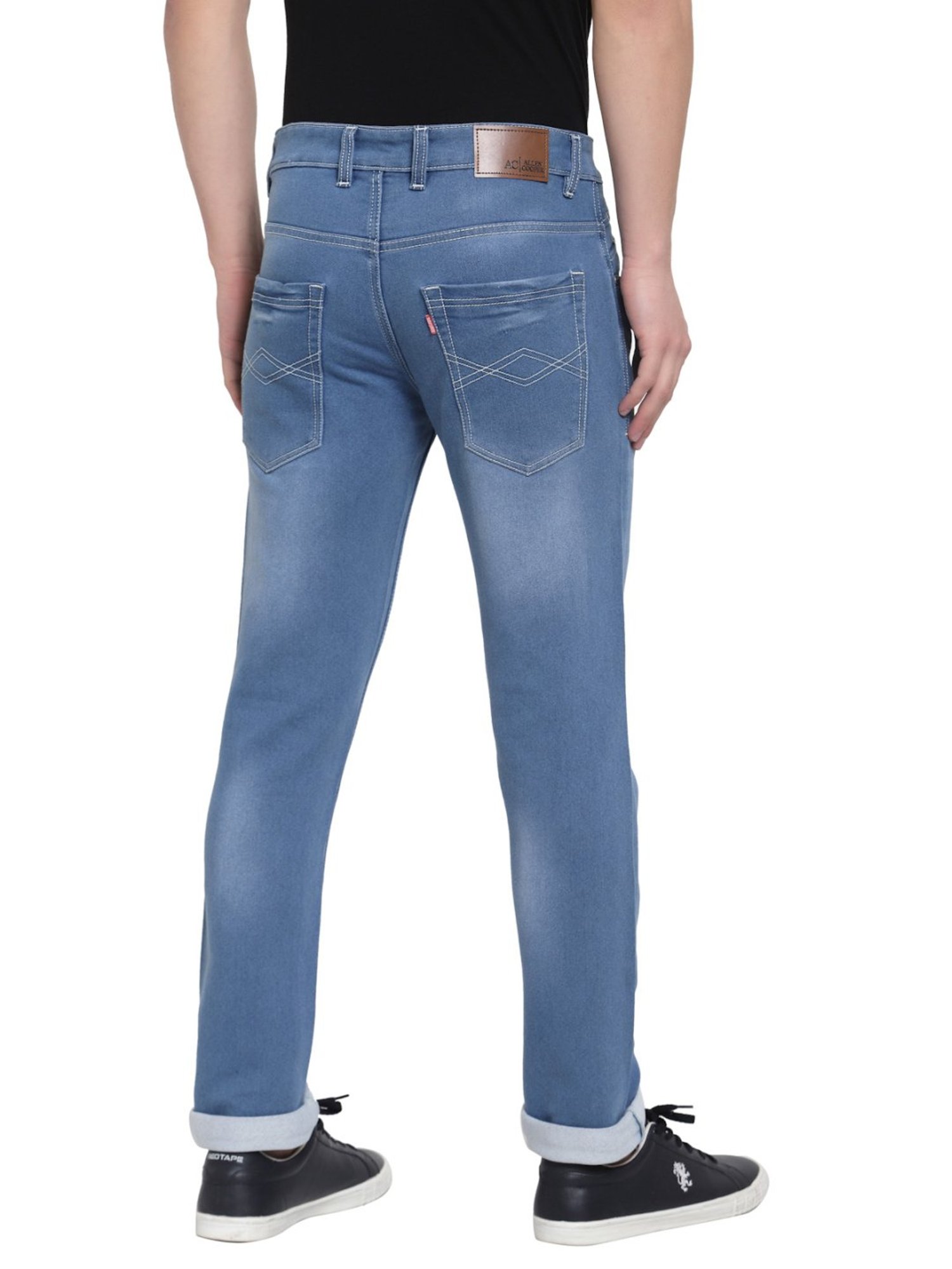 Allen Cooper Blue Regular Fit Jeans