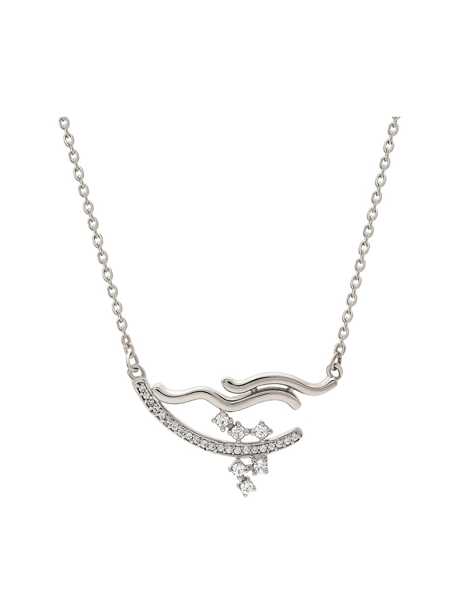 Silberry 92.5 Sterling Silver Abstract Necklace