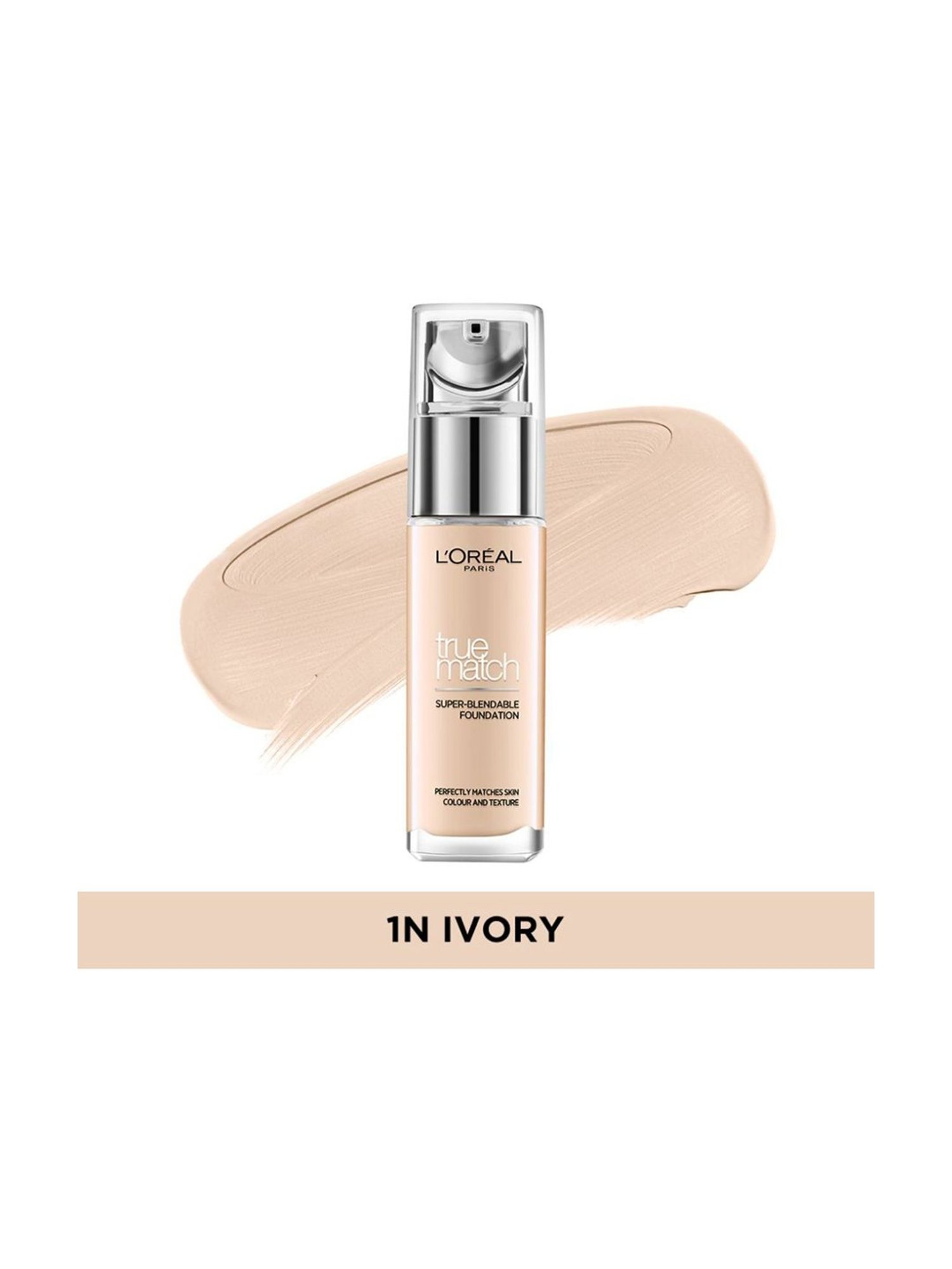 L'Oreal Paris True Match Super-Blendable Foundation - N1 Ivory, 30ml