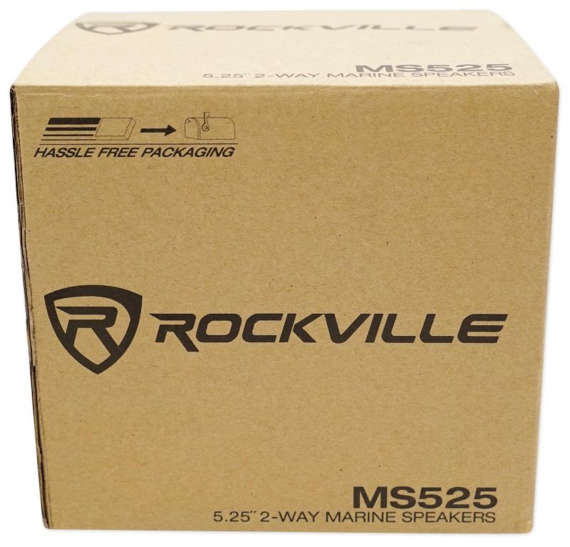 Pair Rockville MS525W 5.25" 400 Watt Waterproof Hot Tub Speakers In White