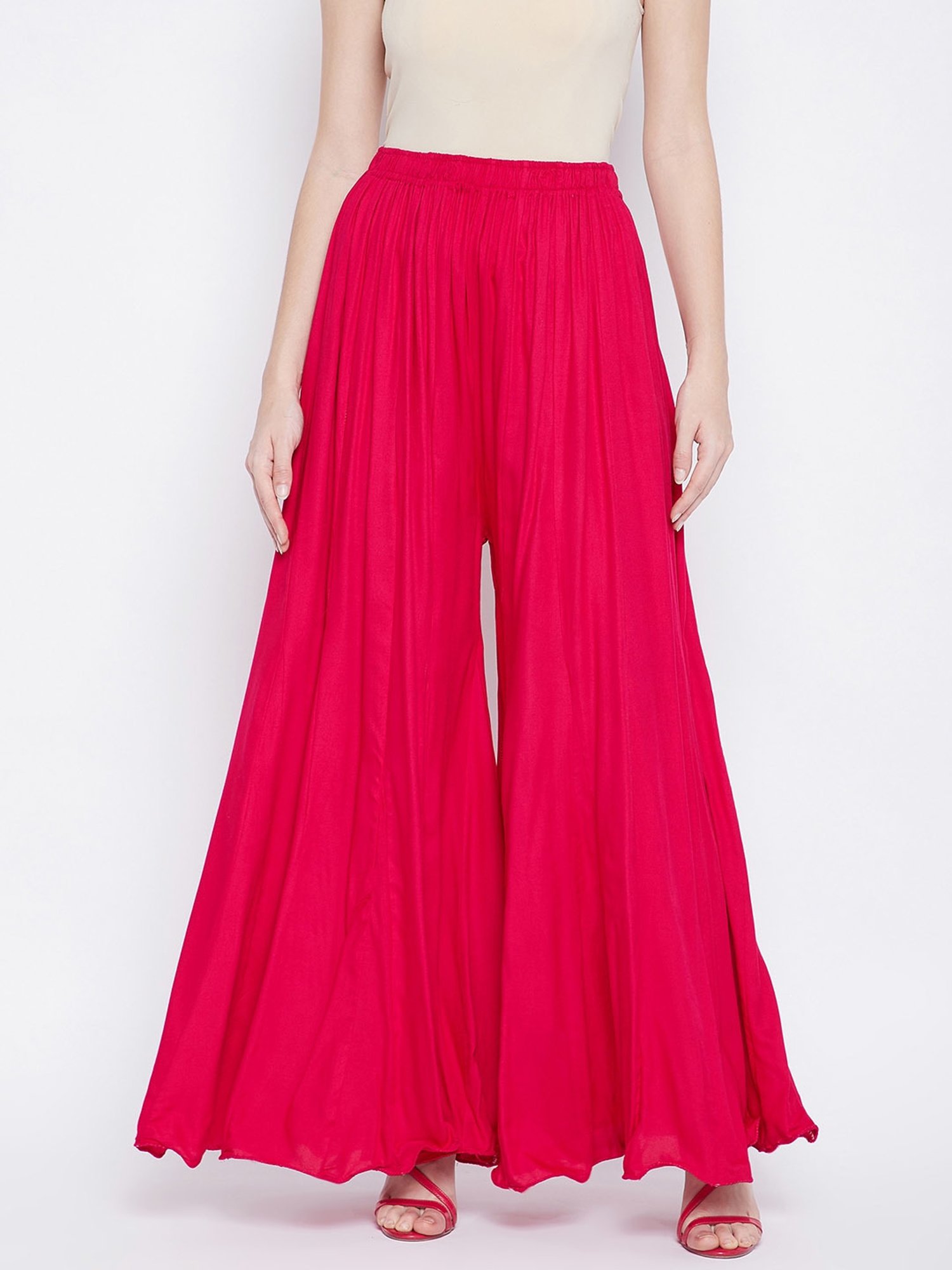 Castle Pink Regular Fit Palazzos