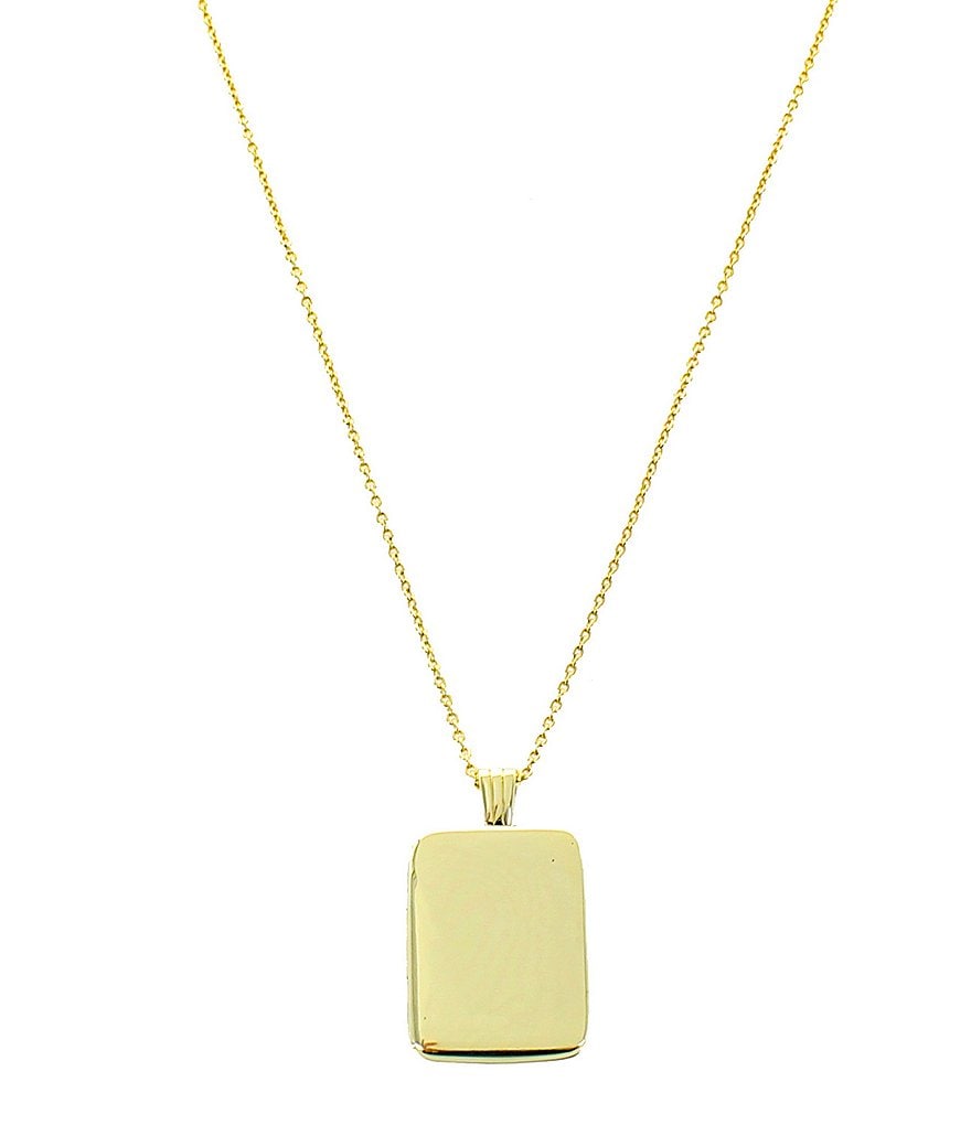 Panacea Smooth Gold Locket Necklace
