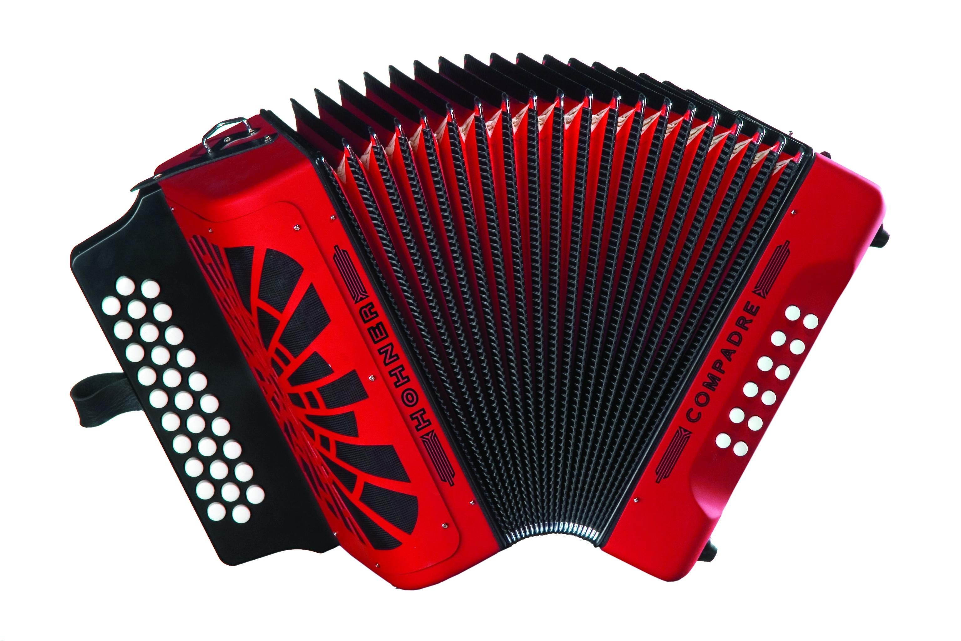 Hohner COGR Compadre Accordion G/C/F (Red)
