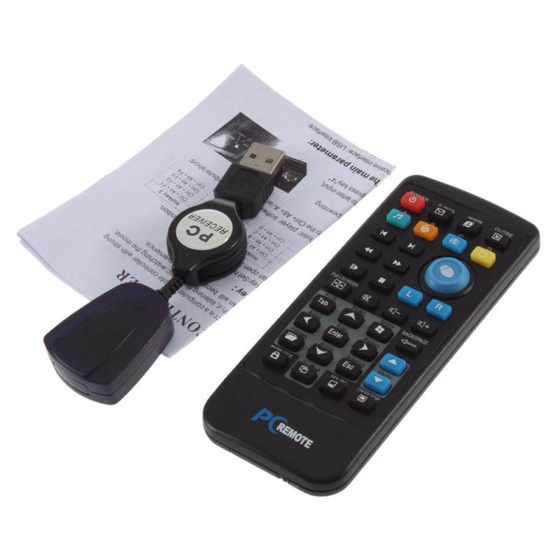 USB Media IR Wireless Mouse Remote Control Controller USB Receiver For Laptop PC Computer Center Windows Xp Vista
