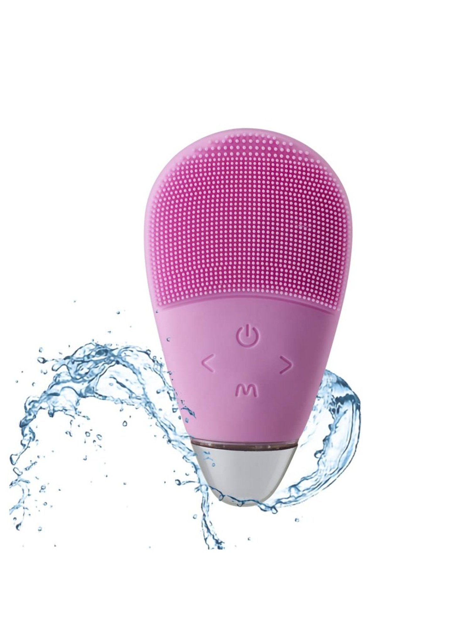 Lifelong LLM342 Facial Cleansing Massager Brush, Rechargeable Electric Handheld Face Massager (Pink)