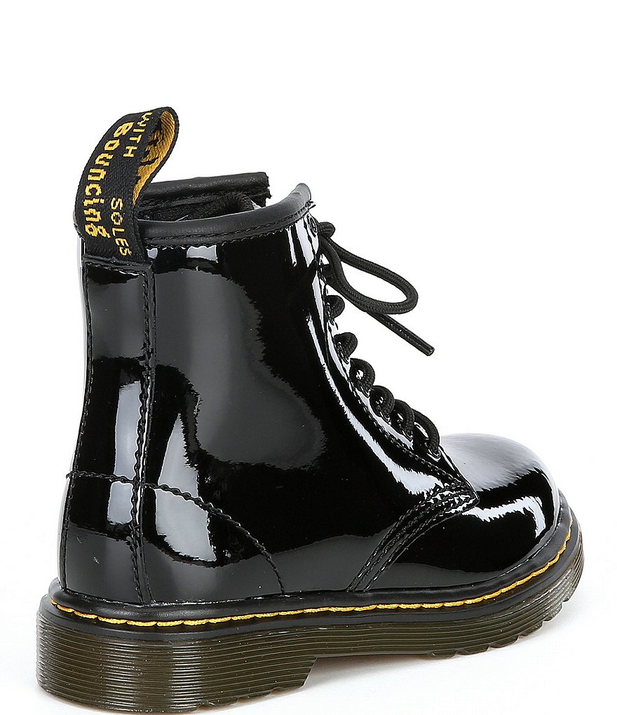 Dr. Martens Girls' 1460 Zip-Up Patent Leather Combat Boots (Infant)