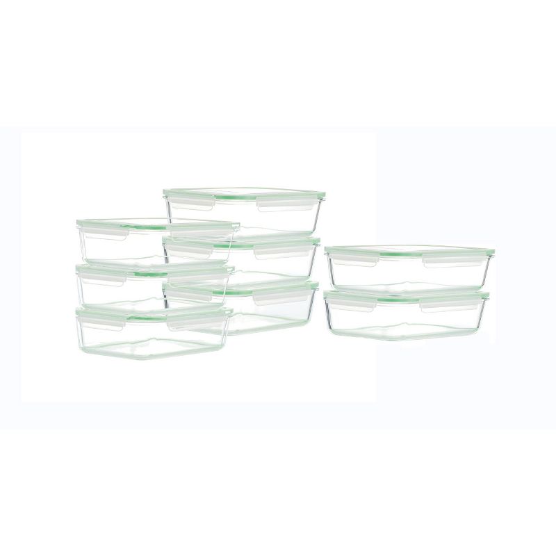 Kinetic Go Green Glassworks Rectangular Food Storage Container Set - 22oz