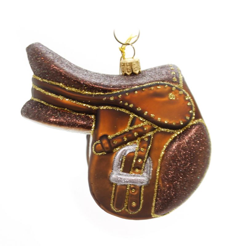 Holiday Ornaments 3.25" English Riding Saddle Hand Painted  -  Tree Ornaments