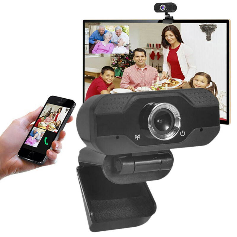 Rotatable HD Webcam with Microphone,1080P Webcam Computer Web Camera for PC Laptop Desktop Video Recording