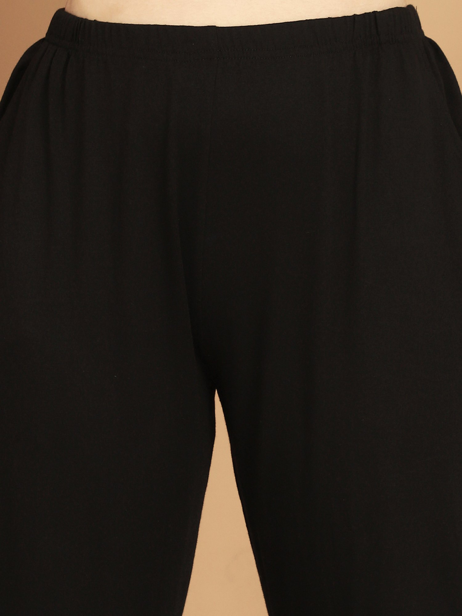 Kanvin Pink & Black Cotton Printed Tunic Pyjamas Set