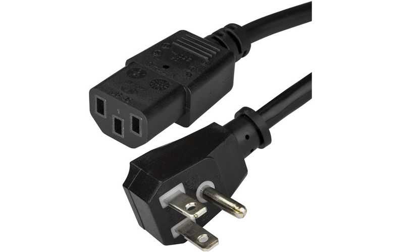 StarTech.com 10 ft Power Cord - Flat NEMA 5-15P to C13 - Computer Power Cord - C13 Power Cord - Power Supply Cord - AC Power Cord