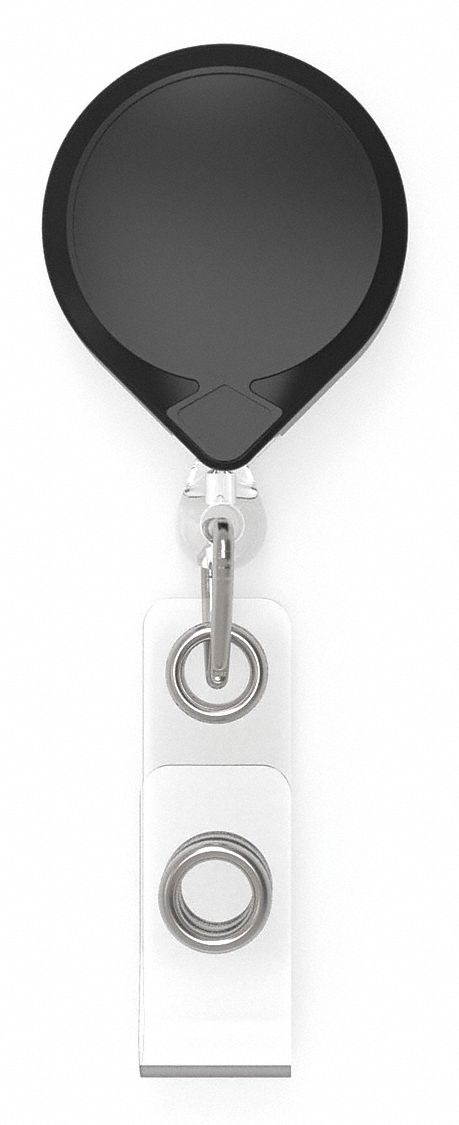 Blk, MiniBack ID Vinyl Strap Swivel Clip