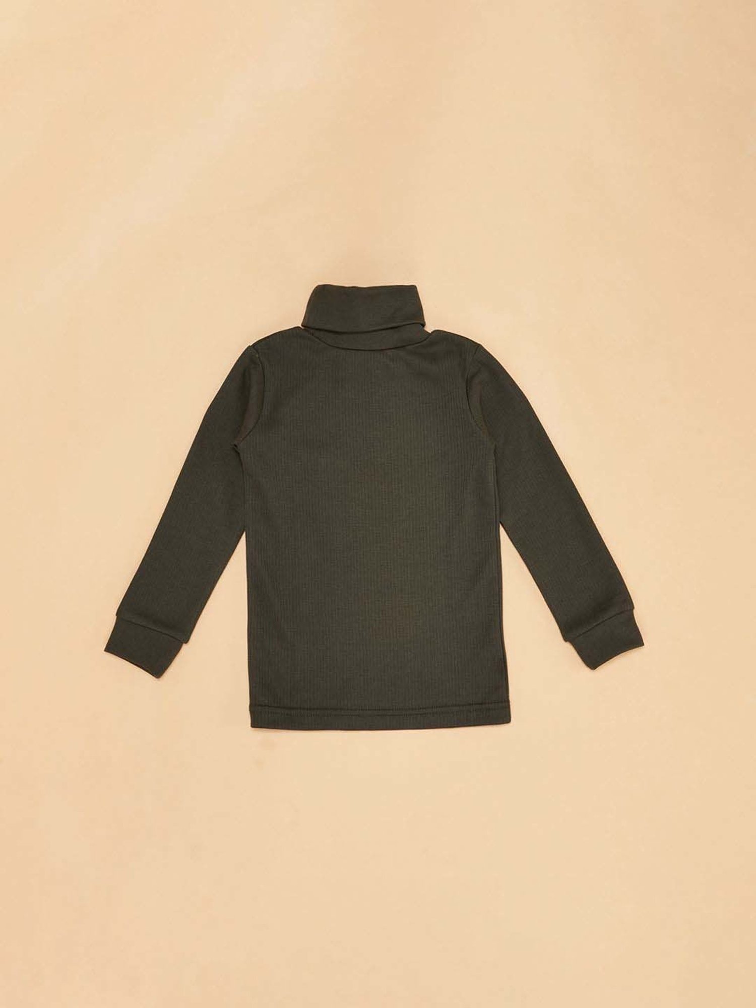 Pantaloons Junior Olive Regular Fit Full Sleeves Thermal Top