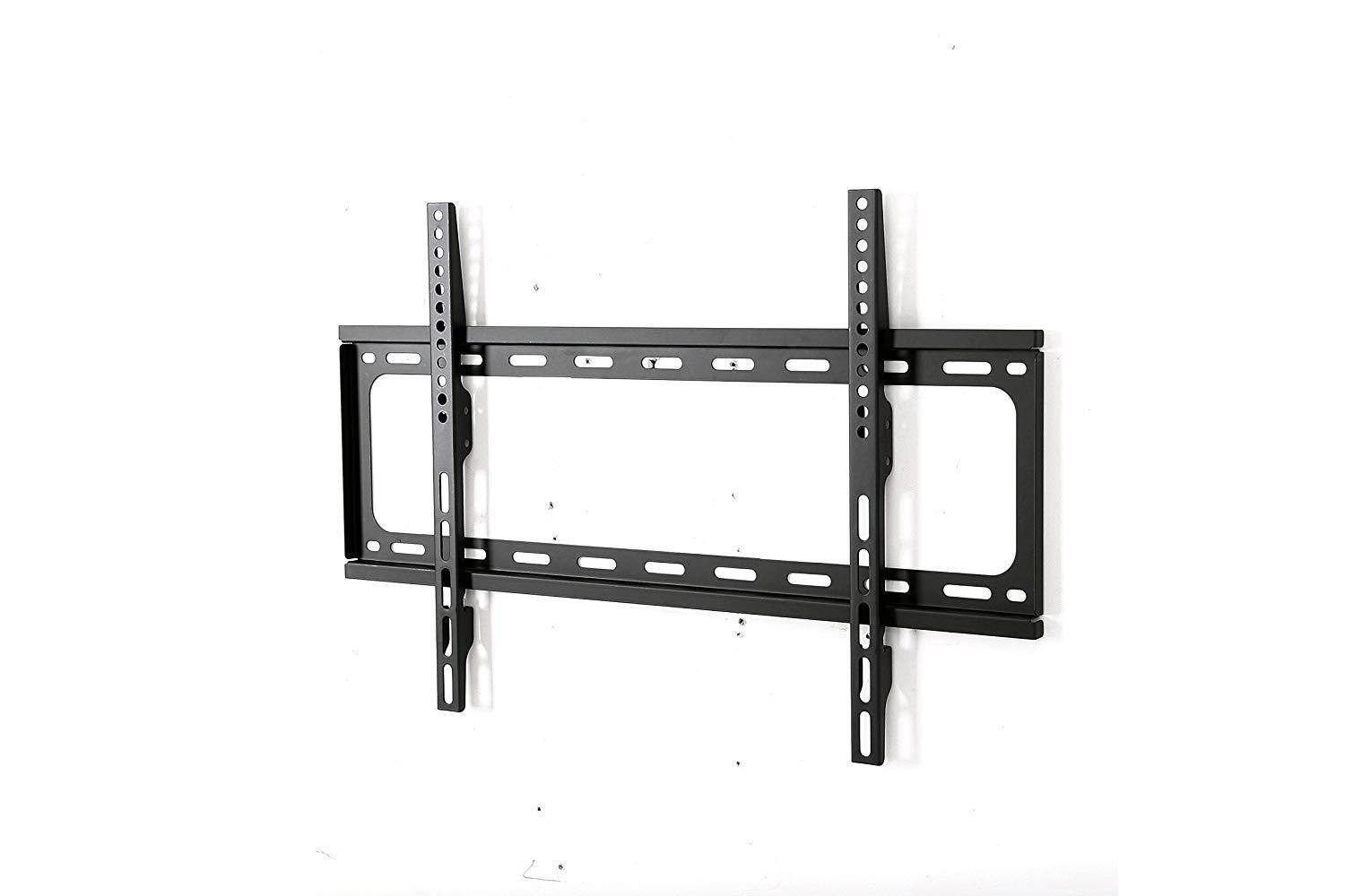 Xtrempro Low-Profile TV Wall Mount 1" Slim Fixed Bracket w/ Magnetic Removable Bubble Level for 32 - 65 inch LCD, LED, 4K or Plasma TVs VESA up to 600 x 400, 77 lbs Loading Capacity - Black (41033)