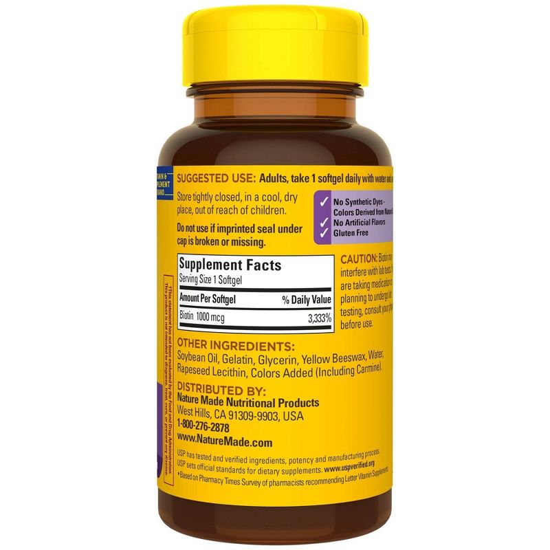 Nature Made Biotin 1000 mcg Softgels - 120ct