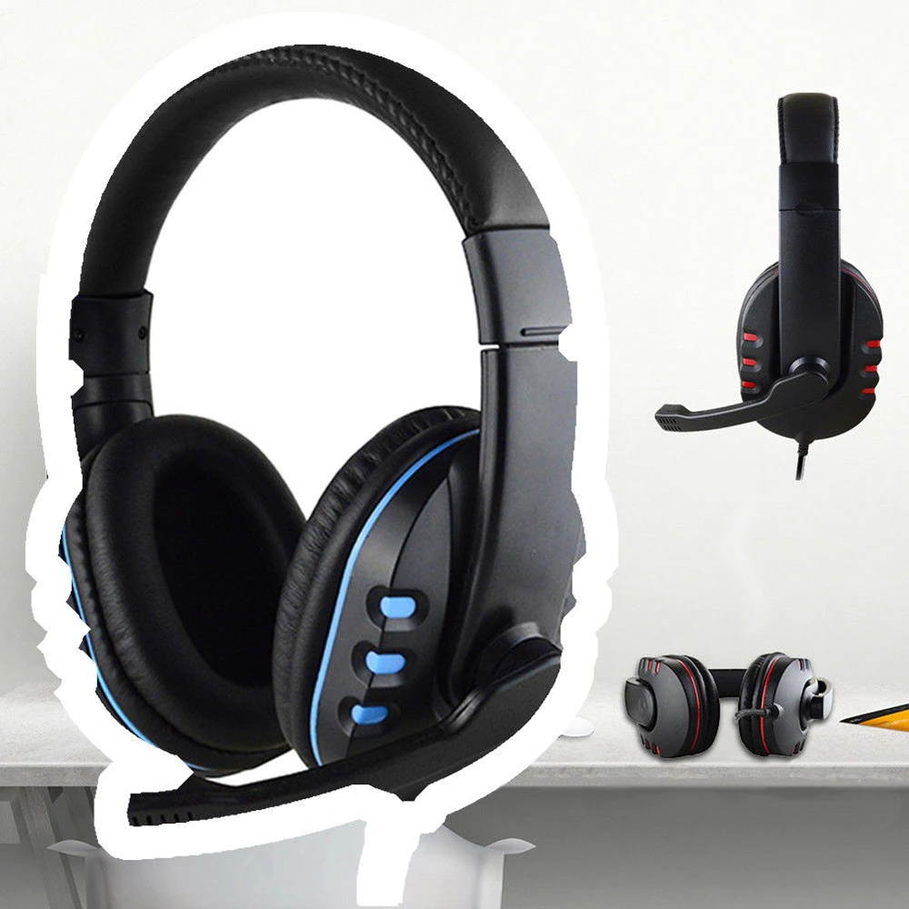 Wired Stereo Headset For PS4 Gaming Comfortable Headphone with Hi Sound Quality Stability Omnidirectional Micphone 20 hz-2khz
